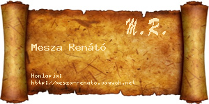 Mesza Renátó névjegykártya