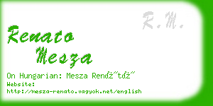 renato mesza business card